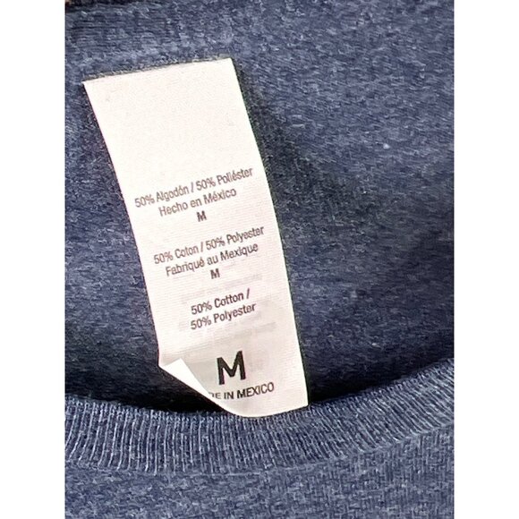 Chicago Short Sleeve Crew Neck T-Shirt Medium Blue American Flag Heart Design - Picture 4 of 6